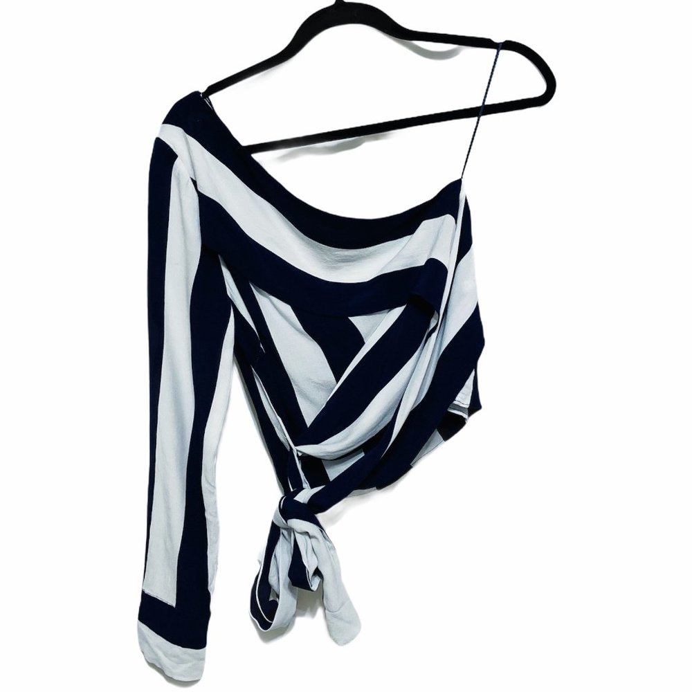 Zara Trafaluc One Shoulder Belted Top - Picture 3 of 6
